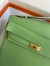 Hermes Kelly En Desordre 20 Handmade Bag in Vert Criquet Epsom Calfskin