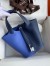 Hermes Picotin Lock 18 Bicolor Handmade Bag in Blue and Blue Saphir Clemence Leather