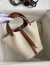 Hermes Picotin Lock 18 Bicolor Handmade Bag in Craie and Gold Clemence Leather