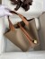 Hermes Picotin Lock 18 Bicolor Handmade Bag in Taupe and Gold Clemence Leather