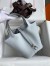 Hermes Picotin Lock 18 Handmade Bag in Blue Brume Clemence Leather