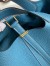 Hermes Picotin Lock 18 Handmade Bag in Blue Jean Clemence Leather