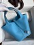 Hermes Picotin Lock 18 Handmade Bag in Blue du Nord Clemence Leather