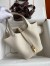 Hermes Picotin Lock 18 Handmade Bag in Craie Clemence Leather