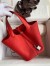 Hermes Picotin Lock 18 Handmade Bag in Red Clemence Leather