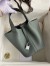 Hermes Picotin Lock 18 Handmade Bag in Vert Amande Clemence Leather