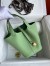 Hermes Picotin Lock 18 Handmade Bag in Vert Criquet Clemence Leather