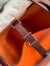 Hermes Picotin Lock 22 Bicolor Handmade Bag in Orange and Burgundy Swift Leather