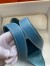 Hermes Picotin Lock 22 Handmade Bag in Blue Jean Clemence Leather