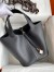 Hermes Picotin Lock 22 Handmade Bag in Black Clemence Leather