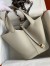 Hermes Picotin Lock 22 Handmade Bag in Pearl Grey Clemence Leather
