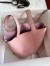 Hermes Picotin Lock 22 Handmade Bag in Pink Clemence Leather
