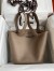 Hermes Picotin Lock 22 Handmade Bag in Taupe Clemence Leather