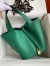 Hermes Picotin Lock 22 Handmade Bag in Vert Vertigo Clemence Leather