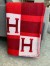 Hermes Rouge Avalon Bayadere Throw Blanket