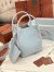 Loro Piana Bale Small Bag in Light Blue Grained Leather