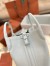 Loro Piana Bale Small Bag in Light Blue Grained Leather