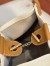 Loro Piana Bale Small Bag in White/Tan Grained Leather