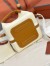 Loro Piana Bale Small Bag in White/Tan Grained Leather