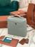 Loro Piana Extra Pocket Backpack in Eucalyptus Grained Calfskin