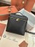 Loro Piana Extra Pocket Backpack in Black Ostrich Embossed Calfskin