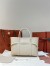 Loro Piana Ghiera Small Shopper in Light Travertine Grained Leather