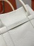 Loro Piana Ghiera Small Shopper in Light Travertine Grained Leather