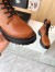 Prada Chelsea Boots in Cognac Leather and Re-Nylon