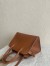 The Row Margaux 10 Top Handle Bag in Brown Leather 