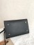 The Row Margaux 10 Top Handle Bag in Black Suede Leather