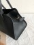 The Row Margaux 10 Top Handle Bag in Black Suede Leather