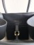 The Row Margaux 10 Top Handle Bag in Black Suede Leather