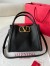 Valentino Alltime Medium Bag in Black Grained Calfskin 