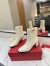 Valentino VLogo The Bold Edition Ankle Boots 70mm in White Calfskin