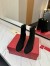 Valentino VLogo The Bold Edition Ankle Boots 70mm in Black Suede Leather
