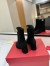 Valentino VLogo The Bold Edition Ankle Boots 70mm in Black Suede Leather