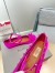 Valentino Garavani Rockstud Ballerina In Pink Satin