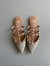 Valentino Garavani Rockstud Flat Mules In Opal-grey Patent Leather