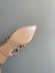 Valentino Garavani Rockstud Flat Mules In Opal-grey Patent Leather
