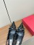 Valentino Rockstud Bow Slingback Pumps 60mm in Black Patent Leather 