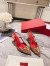 Valentino Vlogo Slingback Pumps 80mm In Red Toile Iconographe 