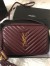 Saint Laurent Lou Camera Bag in Bordeaux Quilted Leather