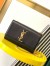 Saint Laurent Kate Chain Small Bag In Black Grained Leather