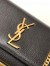 Saint Laurent Kate Chain Small Bag In Black Grained Leather