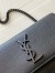 Saint Laurent Kate Chain Small Bag In All Black Grained Leather