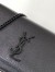 Saint Laurent Kate Chain Medium Bag In All Black Grained Leather