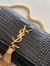 Saint Laurent Kate Tassel Small Bag In Black Crocodile-embossed Leather