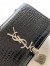 Saint Laurent Kate Tassel Small Bag In Noir Crocodile-embossed Leather