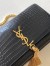 Saint Laurent Kate Tassel Medium Bag In Black Crocodile-embossed Leather