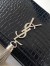 Saint Laurent Kate Tassel Medium Bag In Noir Crocodile-embossed Leather